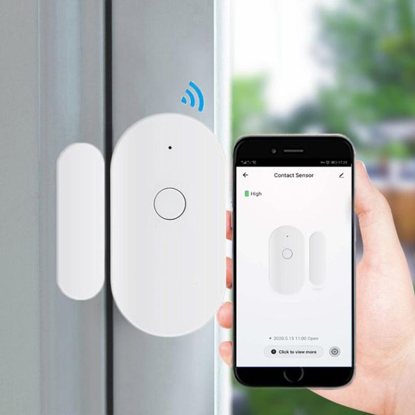 

smart home control graffiti door and window sensor wifi magnetic alarm can detect door/window status app remote easy to install