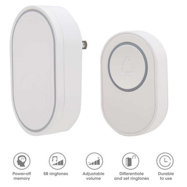

doorbells 433mhz 85dba wireless wifi smart doorbell door alarm wiht 58 ringtones for tuya home security