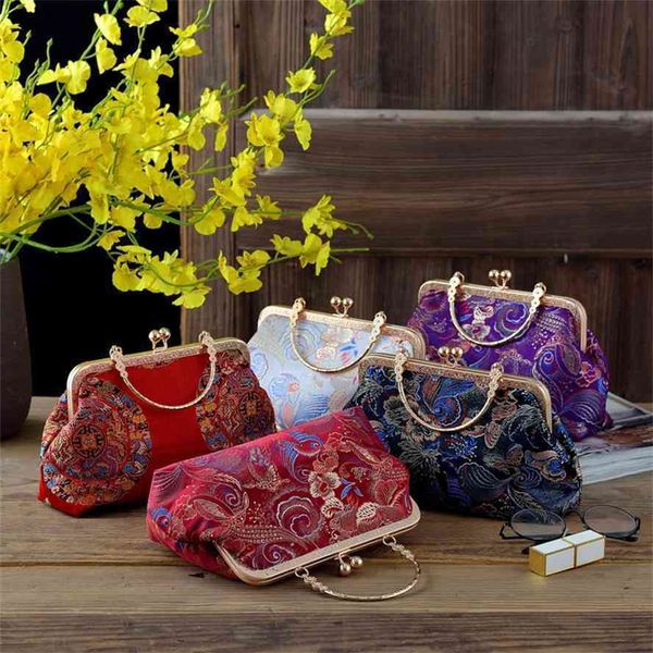 

style brocade texture embroidery hanfu handbag cheongsam new year mother bag