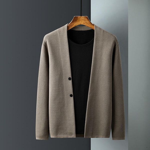 

men's sweaters 2021 men spring autumn fashion long sleeve knitted jackets male v-neck solid sweater casual pockets cardigan coats w904, White;black