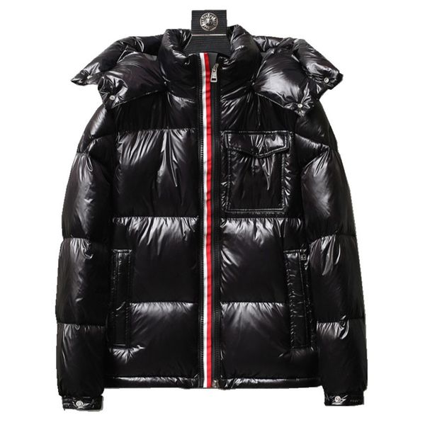 

mens et down parkas classic casual winter coats outdoor feather keep warm doudoune homme coat outerwear hooded cold protection, Black