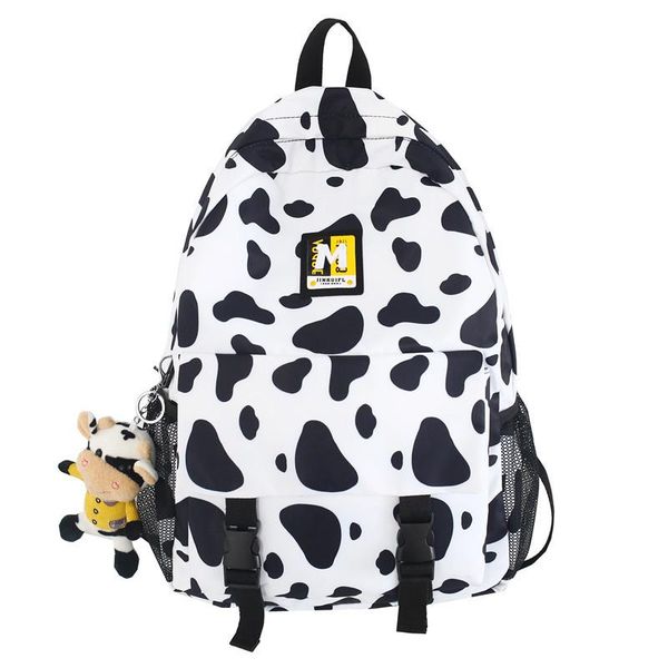 

backpack fashion women's nylon cow pendant woman casual summer men's bag large capacity student travel