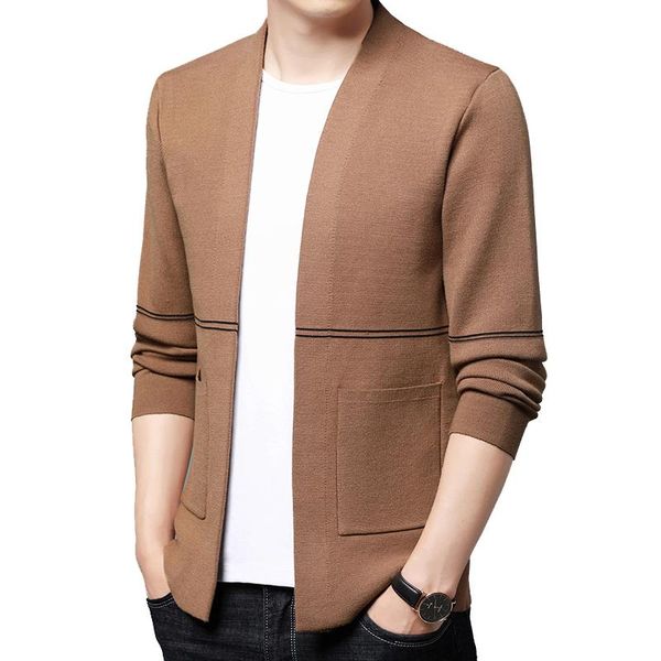 

men's sweaters autumn sweater cardigan coat business jacket, White;black