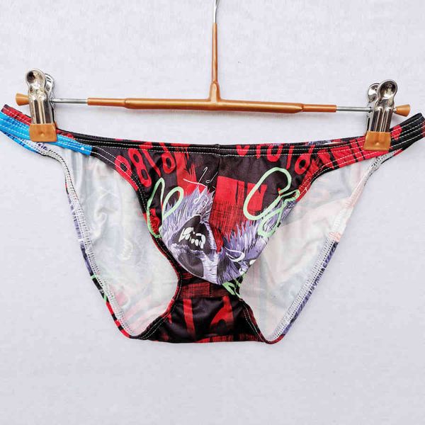 

new underwear u convex bag hip fashion print bikini men's briefs comfortable breathable quality male panties ht030, Black;white