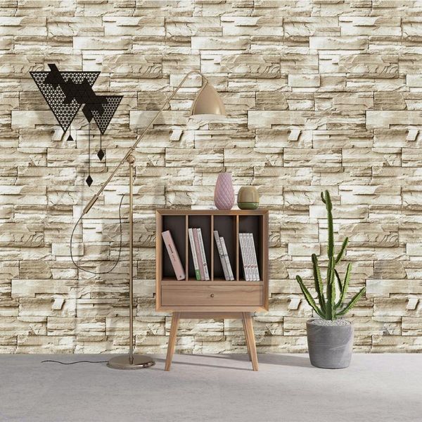 

wallpapers 1m/3m/6m self-adhesive 3d wallpaper stone peel and stick faux brick for bedroom livingroom walls home decoration