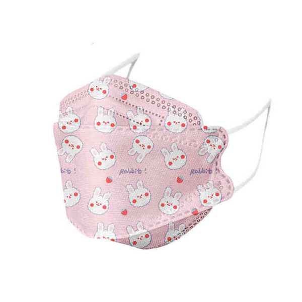 

party mask printed kf cartoon mouth fish type 4-layer protective pcs. 3d mask