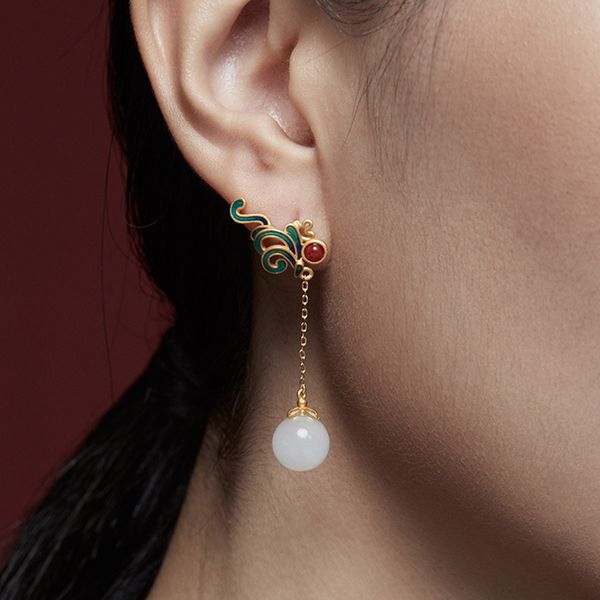 

fashionable chinese style earrings are suitable for any occasion, Golden;silver