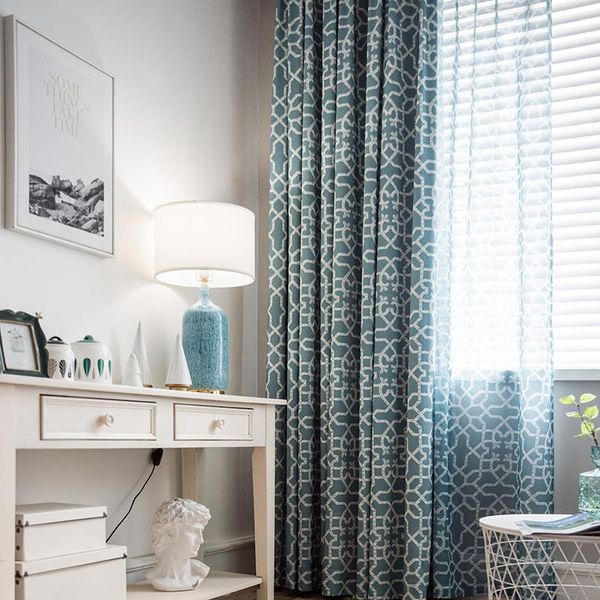

curtain & drapes fabric modern minimalist polyester cotton printing bedroom living room curtains