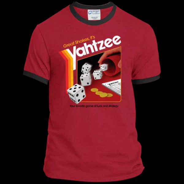 

Yahtzee, Retro, Game, Vintage Game, Board Game, Scrabble, Boggle, T-Shirt, White;black