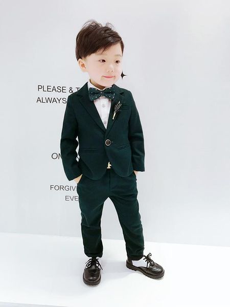 

suits 2021 formal boys blazer wedding for boy jacket+pants+bow tie+tie suit kid tuxedos page outfits, Black