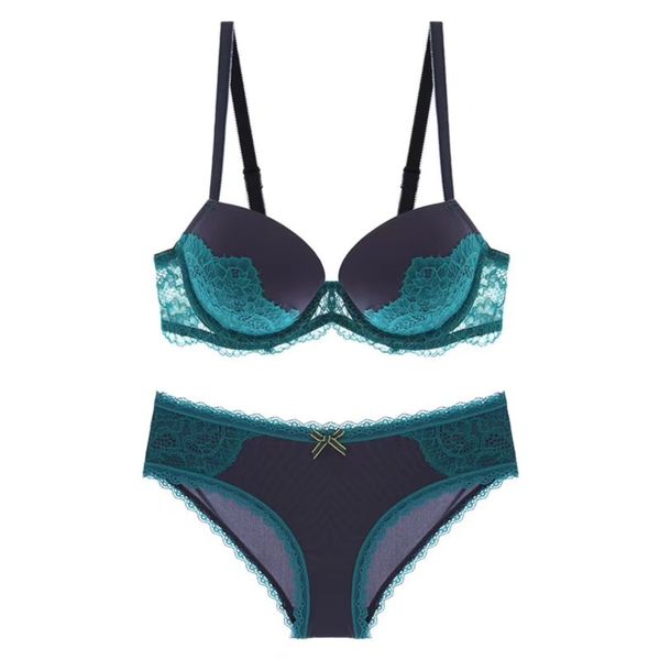 

vs color matching lace bra with deep v embroidery set, Red;black