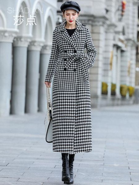 

tweed coat women's autumn and winter dress 2021 wool & blends, Black