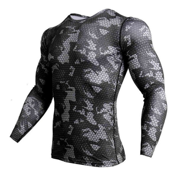 

men's t-shirts t shirts camouflage compression sport men long sleeve quick dry t shirt gym fitness clothing mens rashgard soccer j jjf3, White;black