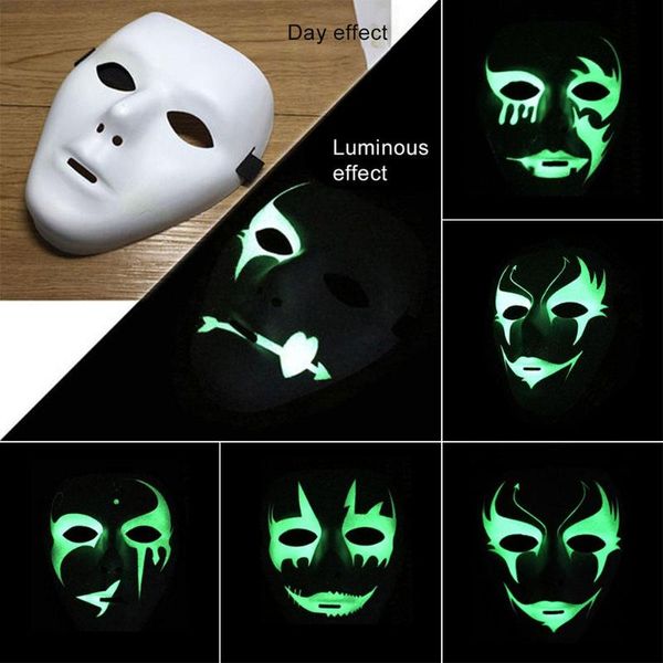 

party masks halloween decor creepy luminous mask full face cover night stage show cosplay prop