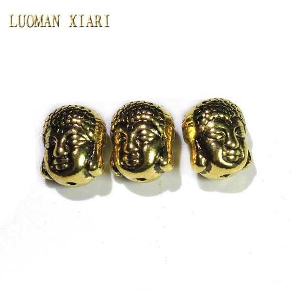 

other wholesale 10pcs/20pcs lot vintage golden buddha alloy spacers beads charms diy for jewelry making bracelet material 9*10 mm
