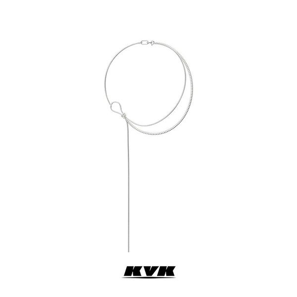 

chains 618 pre-sale kvk necklace trendy collarbone chain design sense rope knot flow simple wind with jewelry women super fairy, Silver