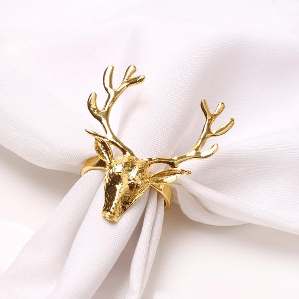 

napkin rings 12pcs alloy ring elk towel buckle holders christmas table accessories for party dinner decor