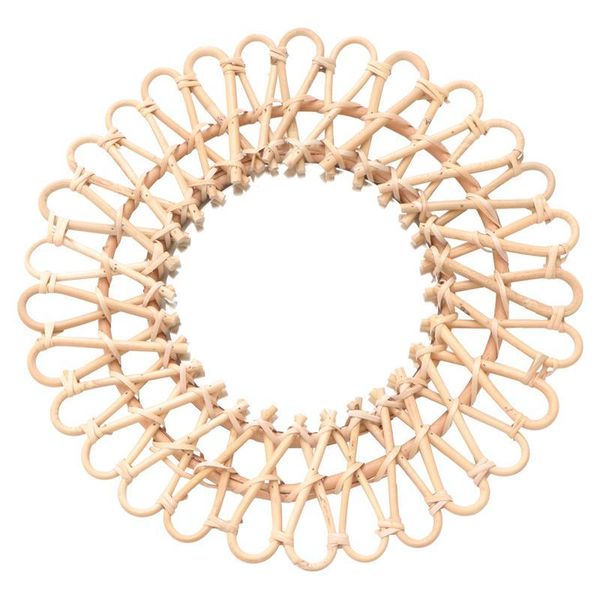 

nordic rattan mirror wicker woven decorative make-up home decor mirrors