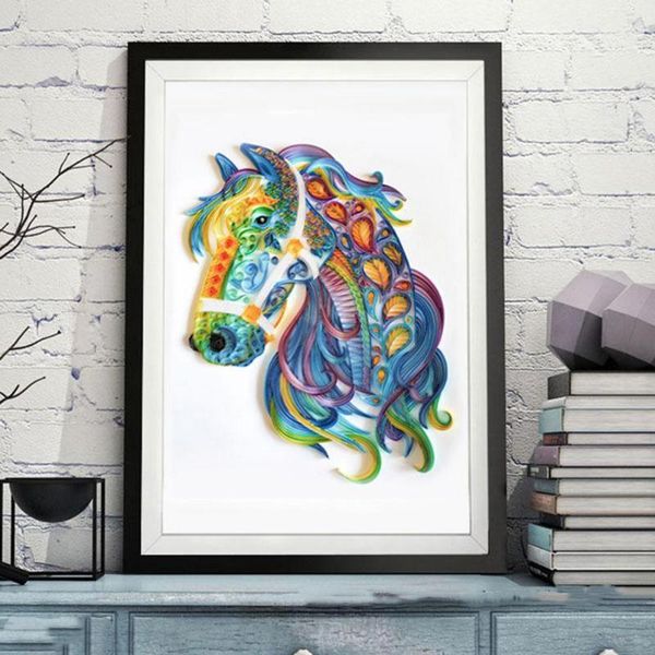 

other arts and crafts diy horse quilling paper painting kit 3d origami japanese craft glue art scrapbook set home wall decor