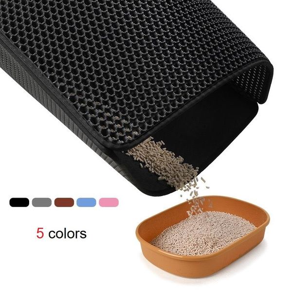 

cat beds & furniture pet bed waterproof litter mat eva foldable double layer non-slip floor grooming