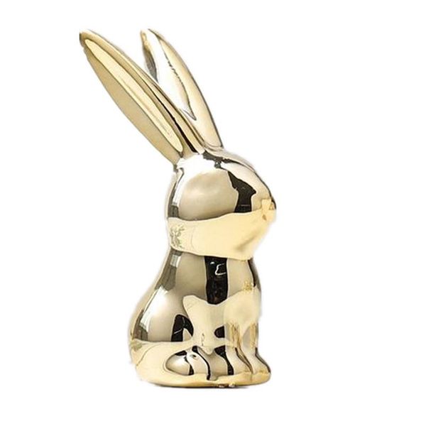 

gold plating animal figurine abstract geometric style ceramic fashion sculpture home office room deskdecoration gift decorative o object