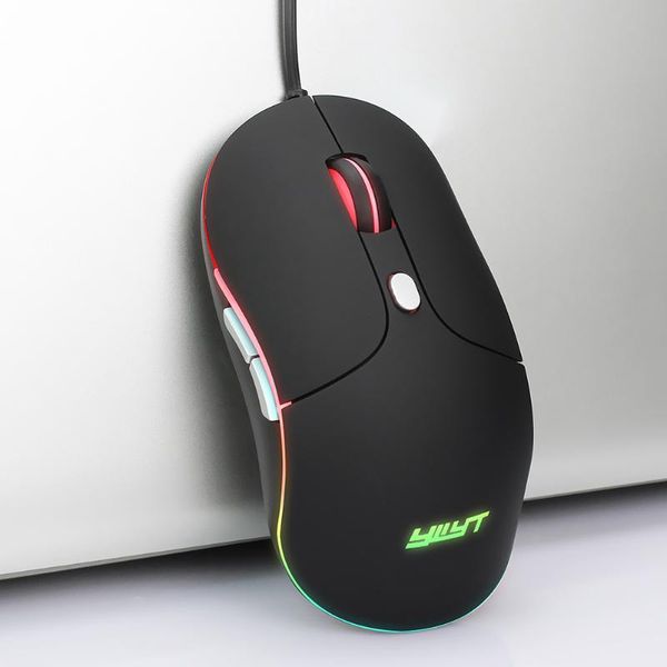 

2.0 wired mute optical mouse for pc gamers 4 gears 3200dpi adjustable colorful breathing light ergonomic 6 buttons mice high