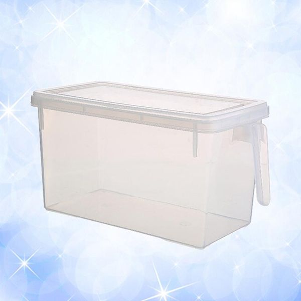 

storage bottles & jars 6l refrigerator box with handle kitchen organizer fruit sealed chilled (transparent)