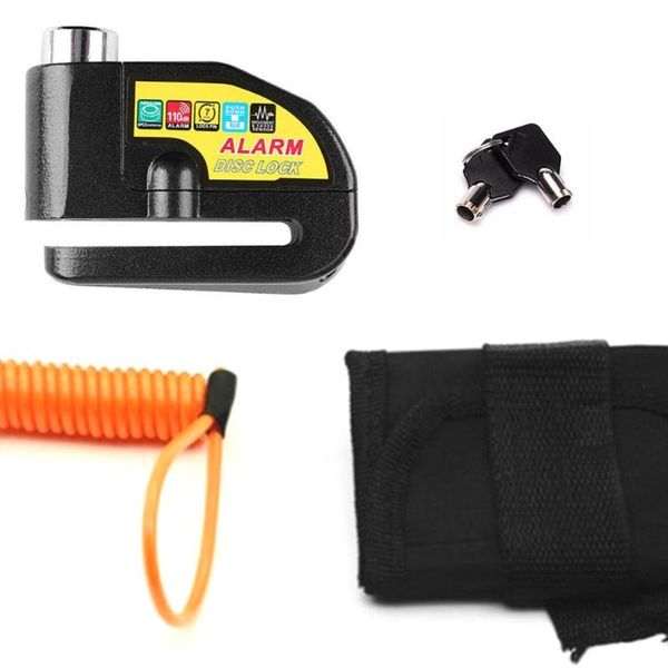 

theft protection motorcycle brake alarm lock wheel disc with 110db sound