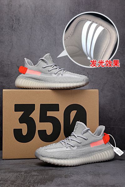 

2021 new fashion boost shoes 350 v2 sneakers women men 35-45 running whiteA744