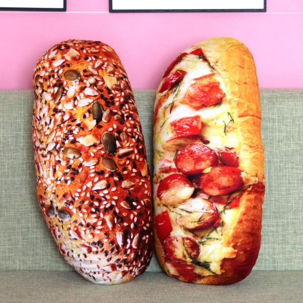 

cushion/decorative pillow funny 3d simulation bread shape soft lumbar back cushion plush stuffed toy for home decor