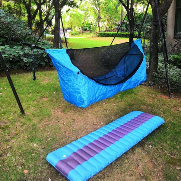 

outdoor hammock travel hiking camping anti-mosquito net inflatable mattress sets portable home courtyard hanging camp furniture