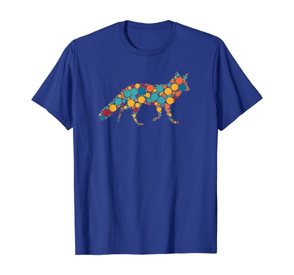 

dots fox shirt orange red teal blue dot day gifts t-shirt, White;black