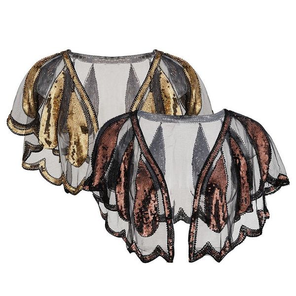 

scarves 2021 women's fashion dress shawl sequined banquet evening costume hollow mesh ball stage performance matching, Blue;gray