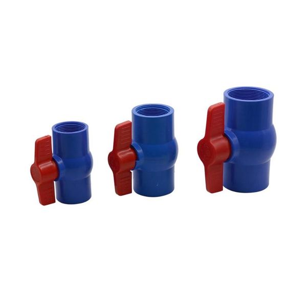 

watering equipments 1pc blue pvc ball valve 1.25" 1.5" 2" female thread garden watersswitch irrigation aquarium tank pipe fit