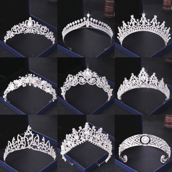 

hair clips & barrettes crystal wedding crown silver color bride tiaras and rhinestone headdress accessories women bridal headpiece, Golden;silver
