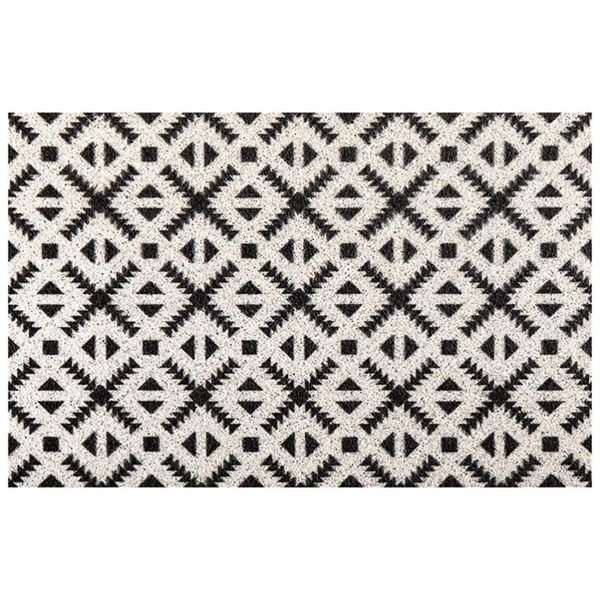 

carpets 1 pc non-skid floor mat household wear-resistant door (black white)
