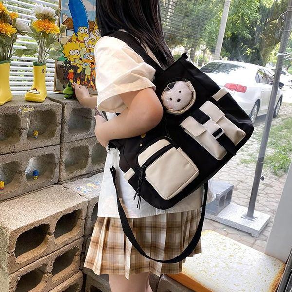 

nylon women's messenger bag harajuku large capacity waterproof shoulder bags school