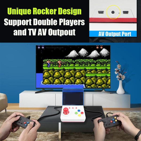 

mini handheld game console player 3.0 inch portable classic controller 360 fc games support nes arcade video rocker gift players