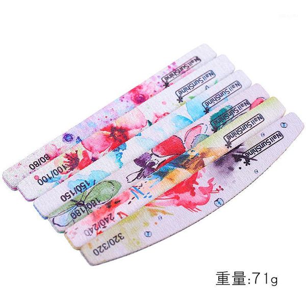 

25pcs 80/100/150/180/240/320 grit nail files art sanding buffer for salon manicure pedicure tools flower1
