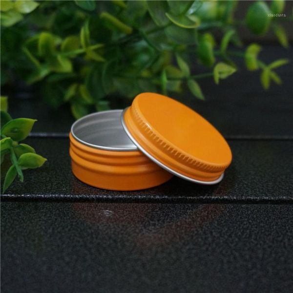 

storage bottles & jars 15g 10-200pcs 40*17mm empty round aluminum box metal tin diy 15ml cosmetic orange cream refillable jar tea pot
