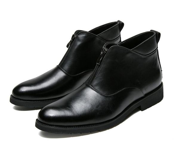 

dress shoes men spring 2021 model genuine leather black 39-45 slip-on