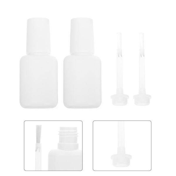 

nail gel 11pcs empty polish bottles 10ml glue container clear oil jars, Red;pink