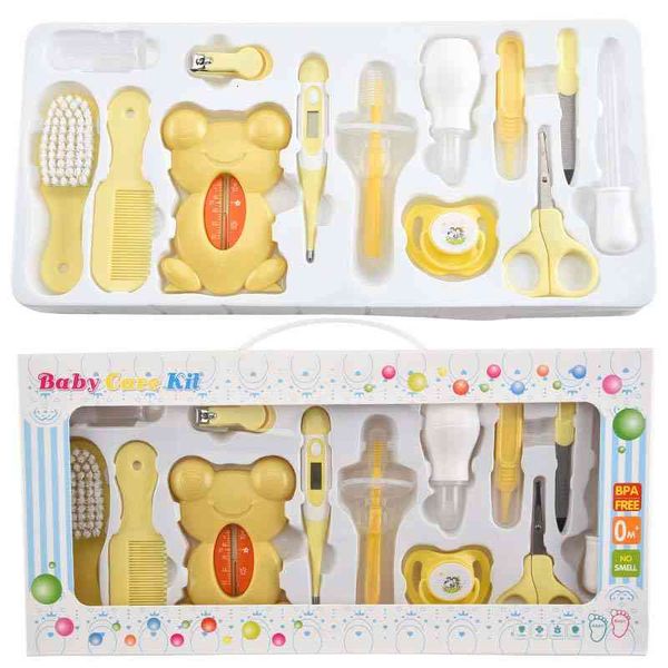 

1set infant grooming kit scissors nail clipper comb hair brush thermometer child toddler healthcare set