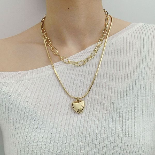 

european american jewelry, simple pendant necklaces,for women punk choker padlock ladies valentine's day gift wholesale, Silver