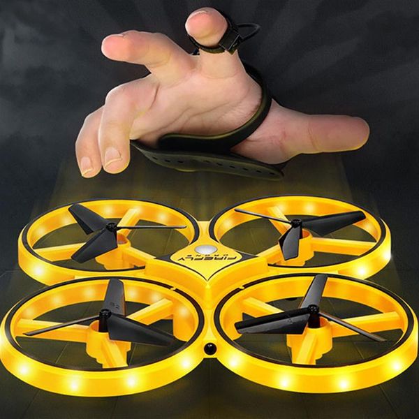 

drones mini ufo drone watch remote control electric toys four-axis somatosensory led light hand rc plane for boys