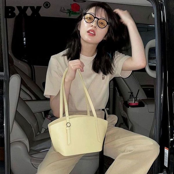 

evening bags [bxx] simple solid color pu leather shoulder for women 2021 summer bag trending luxury hand hs574