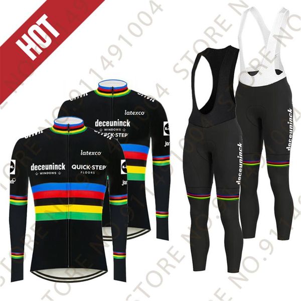 

quick step 2021 cycling clothing set men spring autumn world julian alaphilippe jersey suit mtb maillot uniform racing sets, Black;blue
