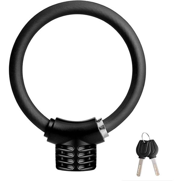 

bike locks bicycle lock,portable ring safety anti-theft tamper proof shear resistance thickened steel cable alloy reflective strip