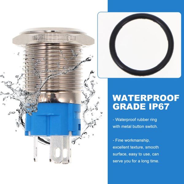 

smart home control 16mm high head momentary push button switch waterproof circuit