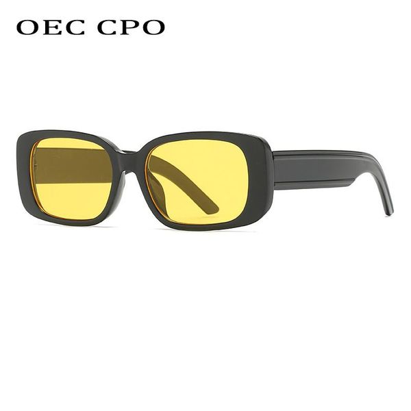 

sunglasses oec cpo 2021 fashion square women retro punk rectangle glasses men ocean color sun glass lady's party eyeglasses, White;black